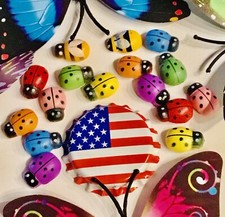 3D Fairy Garden Stickers Lady Bug Butterflies Bee Decor Arts Crafts Lot     20pc