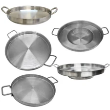 Mexican Wok Comal Cazo Griddle Fryer Deep Fry Pan Stainless Steel For Carnitas