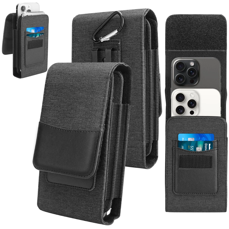 Funda de cinturón para teléfono celular con soporte para bucle Paquete Bolsa Estuche Cubierta Ranura para tarjetas Foto 2 de 4