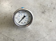 LIQUID FILLED PRESSURE GAUGE 0-200 PSI, 2.5" FACE, 1/4" BACK MOUNT WOG