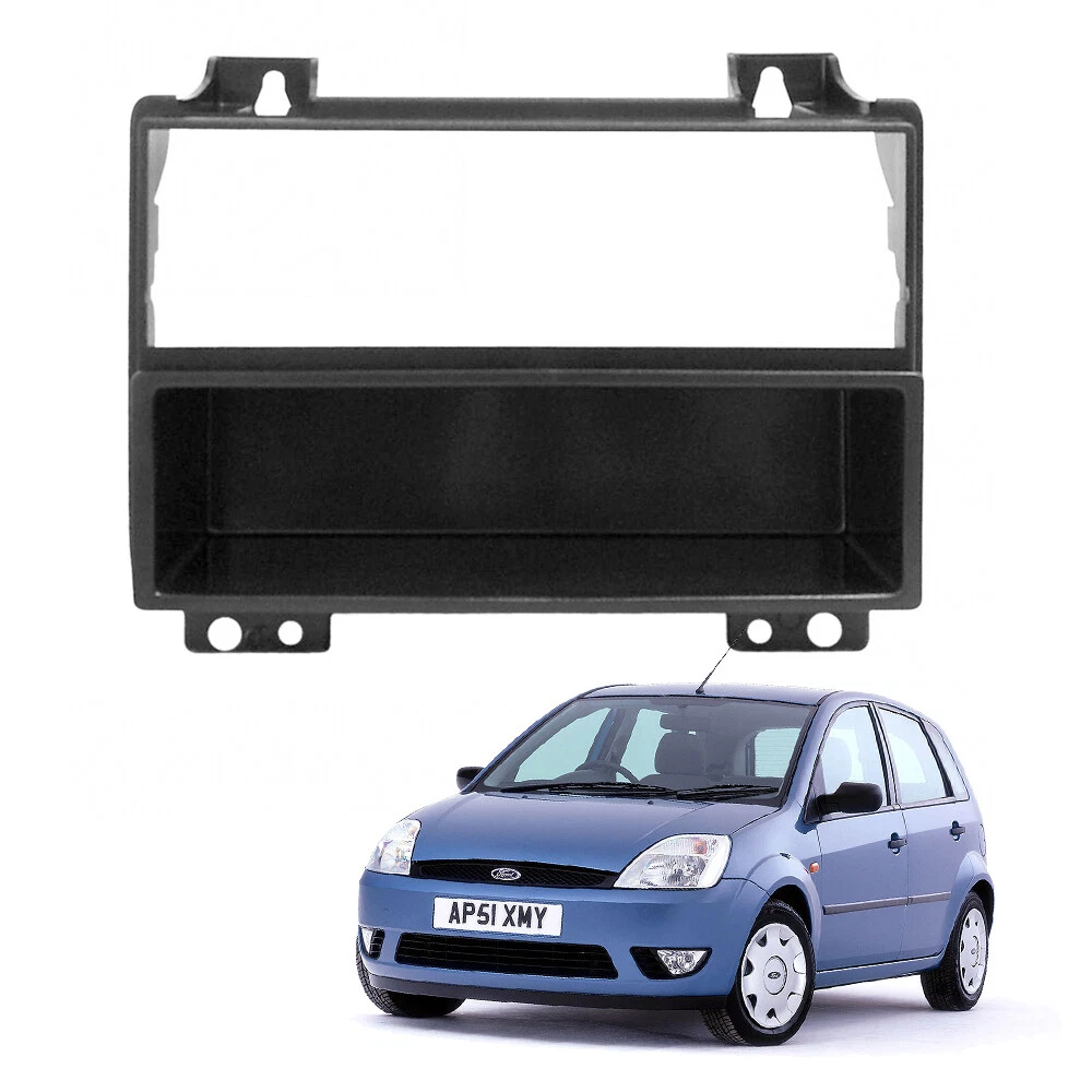 Connects2 Mascherina Autoradio Per Ford Fiesta (2002-2005) E Fusion - Colore Nero, Adattatore Plancia