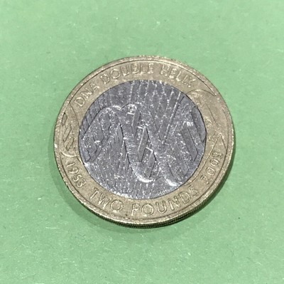 2 £ Zwei Pfund Münze 2003 50th Anniversary DNA Double Helix - zirkuliert *Fehldruck*