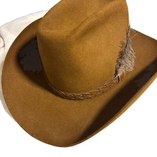 Vintage John B Stetson Cowboy Hat Brown Size 6 7/8 4x Beaver