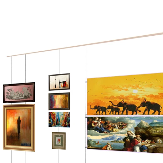 P rail Heavy Duty Track Gallery furniture ceiling picture hanging system 2M KIT