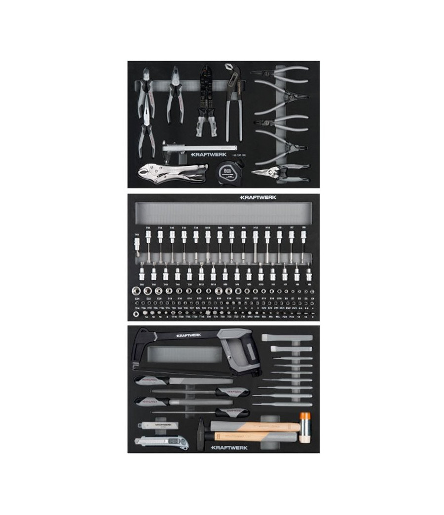 Outils EVA 147 pcs Kraftwerk 105.103.003 coffret douilles clés pour servante d'atelier