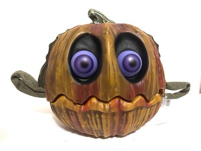 Animated Jack O Lantern Pumpkin Halloween Prop Lights Up Spooky Village