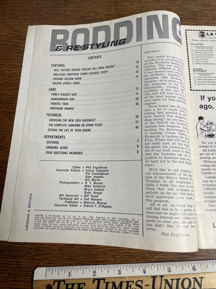 Rare July 1965 Rodding & Re-styling Magazine Drag racing Chicago Custom Show 409 - Image 2 of 4