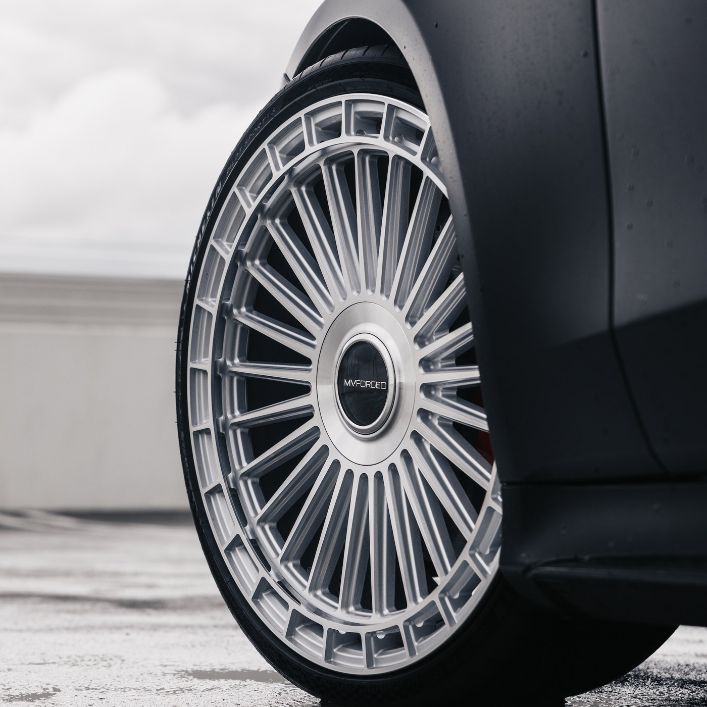 24" MV Forged MVF40 Silver 24x10 Concave Wheels Rims Fits Rolls Royce Cullinan