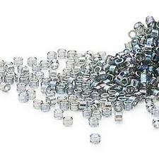 Miyuki Delica Translucent Silver Gray 11/0 Seed Beads , 2 Grams