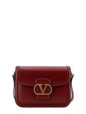 VALENTINO GARAVANI 9To5 Small Red Smooth Leather Shoulder Bag New