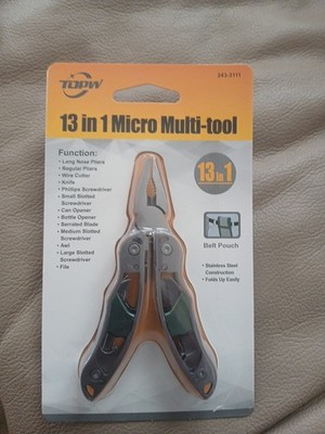 Topw 13 in 1 Micro Multi-tool Stainless Steel Construction 