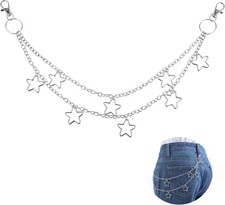 Pants Chain for Men Women, Star Punk Wallet Chain with Lobster Clasps Cool Trous