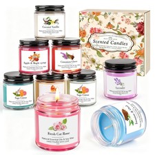 Best 9 Pack Candles Gift for Women Aromatherapy Home Scented 36 oz 300 Hour Long