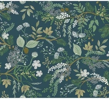 RIFLE PAPER CO. Wallpaper 45-Sq-Ft Peel Stick Premium Juniper Forest