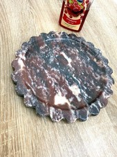 Bathroom Vanity Tray – Scalloped Round Decorative Tray for Jewelry Perfume