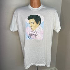 VTG 1980s 90s Elvis Presley T-Shirt 80s Screen Stars Fan Art Iron On Transfer