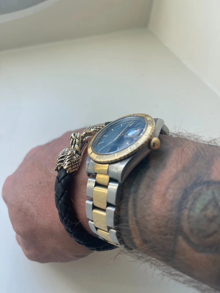 BRAZALETE BRAZALETE CUERO DRAGÓN ORO KING BABY Foto 4 de 4