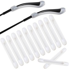 10 Pairs Silicone Eyewear Leg Sleeve Eyeglass End Tips Pieces Anti