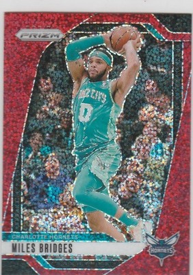 Miles Bridges 2024-25 Panini Prizm Red Sparkle Prizm SSP CHA Hornets #43 -A