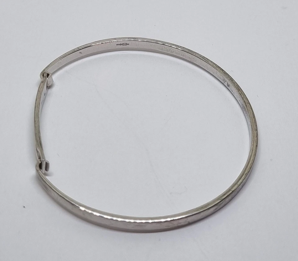 Vintage Hot Diamonds Sterling Silber 925 Klapp Armreif - 6,5 cm - echter Diamant - Bild 2 von 4