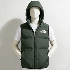Winter Warm Men Hooded Gilet Sleeveless Jacket Padded Quilted Coats Thick Vest