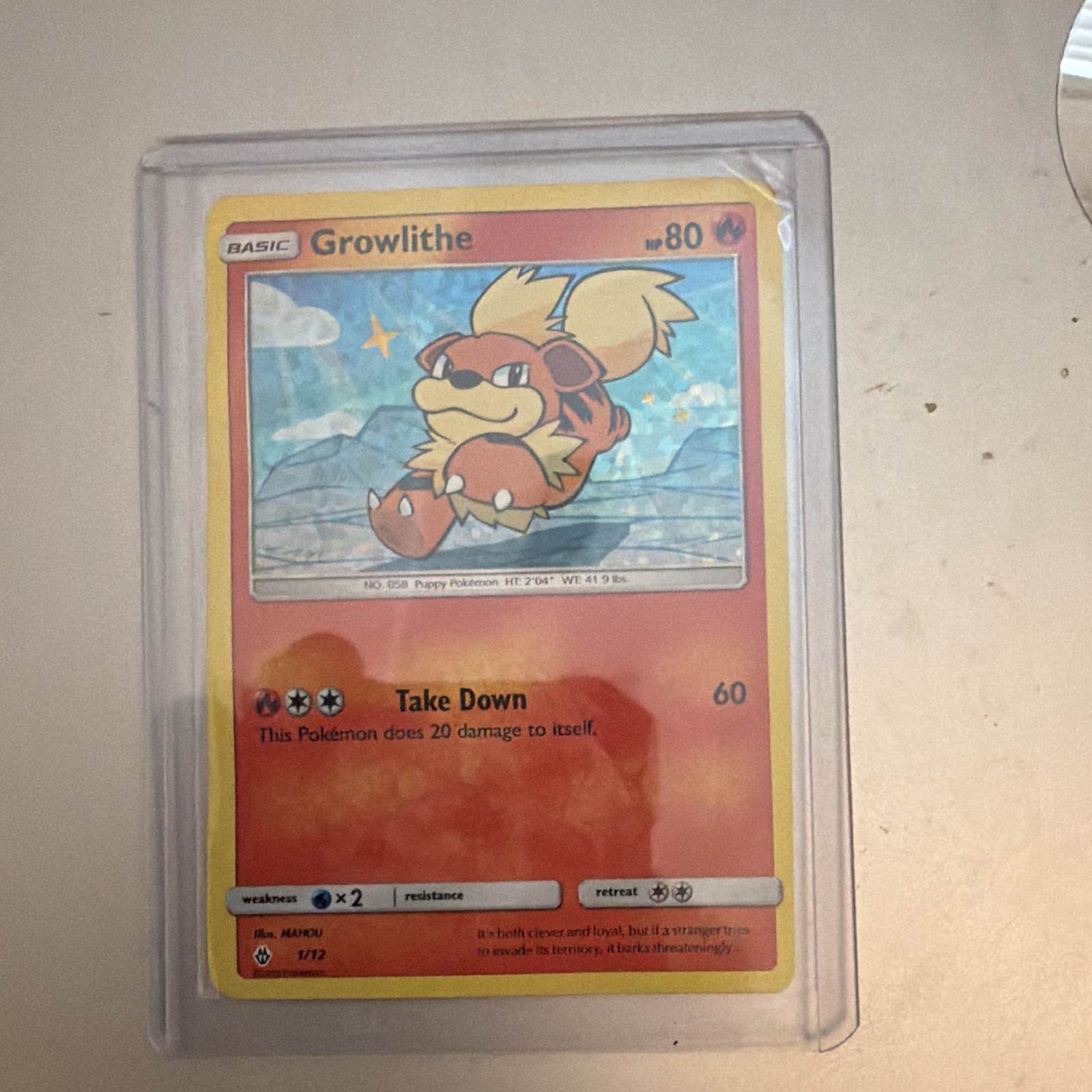 The Pokémon Company Growlithe 001/012 McDonald's 2018 Promo Holo 80 HP Eng