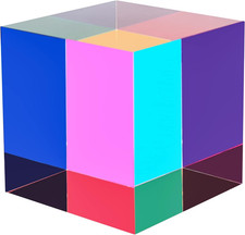 CMY Mixing Colour Cube, 60mm 2.36 inch Acrylic Color Prism Cube, CMYcube for H