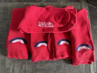 Brand New 5 Pairs Of Lambretta Red Socks.