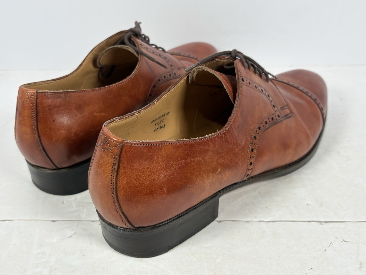 Vass 1978 shoes Budapest Oxford Cognac Handmade Men's Size 8.5 | eBay