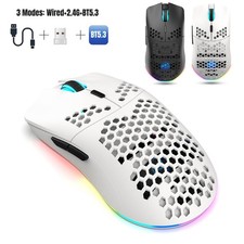 Wireless Gaming Mouse 3-Mode BT 5.3  2.4G  Colourful LED 800-3600 M LFFE