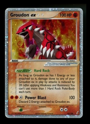 Groudon ex 93/100 EX Crystal Guardians 2006 Holo Rare Pokémon Card TCG