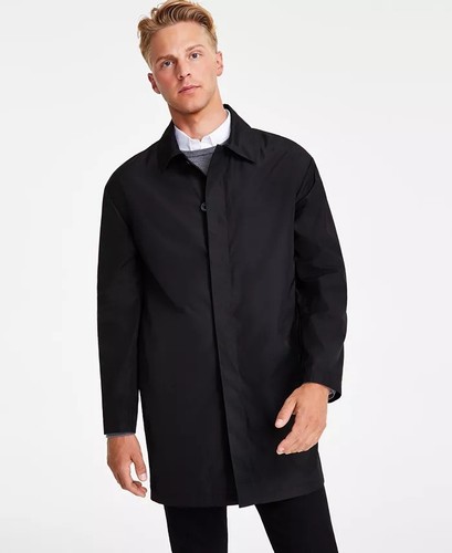 Calvin Klein Herren Polyester Langarm Auto Mantel in Schwarz Beauty - XL - Bild 3 von 5