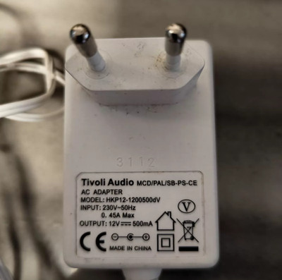 Tivoli Audio HKP1-1200500dV 12V 500mA Power Supply Für Monitor Routers