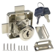 Double Door Lock Cabinet Drawer Lock Safety Lock Keyed Alike Double Deadbol...