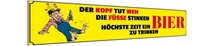 Holzschild 10X46 Cm HöChste Zeit Ein Bier Zu Trinken Essen Deko Geschenk Holz Sc