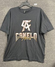 Canelo Alvarez T-Shirt Mens Size 2XL Black Boxing Graphic Tee Gildan Softstyle