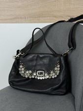RARE CAMPOMAGGI ITALIAN LEATHER RHINESTONES B...