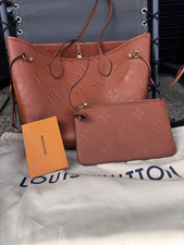 Louis Vuitton Neverfull Leder TascheBraun Mon...