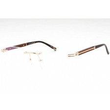 Charriol Rimless Gold/Brown Metal Eyeglasses Unisex