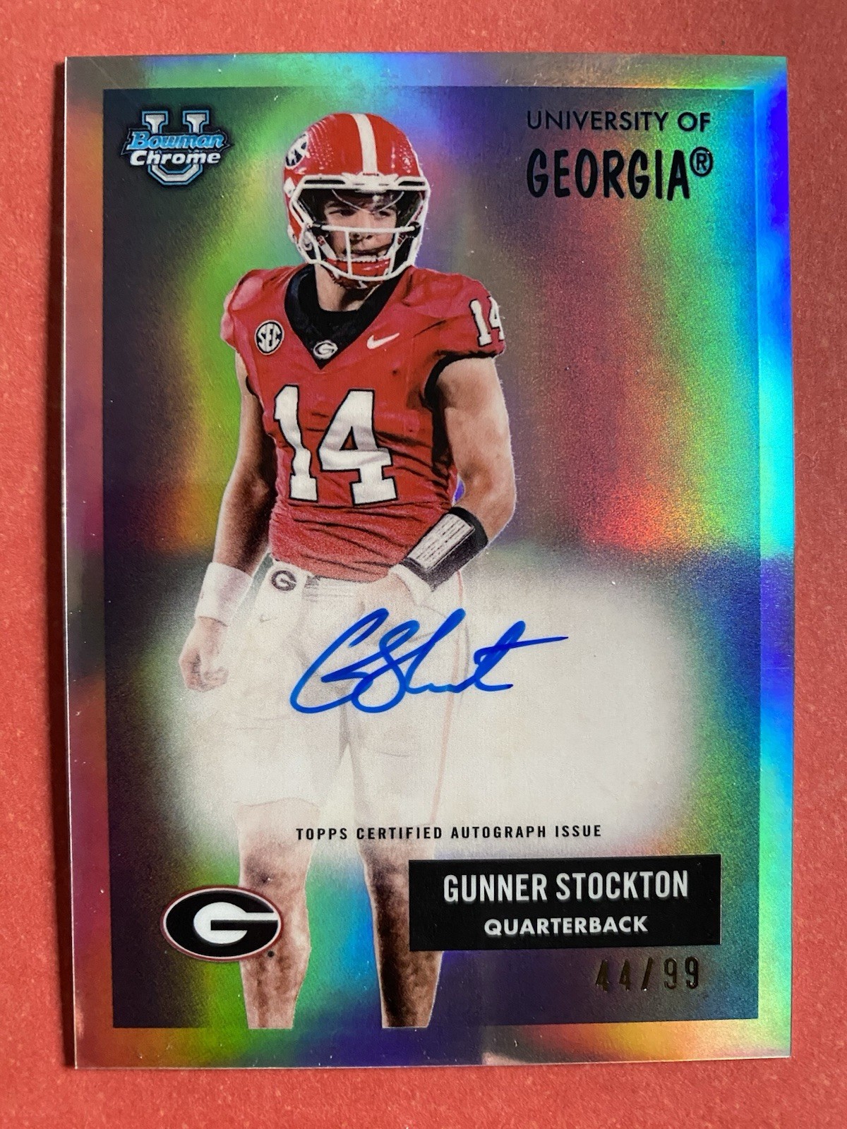 2025 Bowman Chrome University Gunner Stockton 1955 On Card Auto Autograph /99