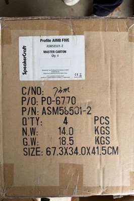 New SpeakerCraft ASM58501 PROFILE AIM8 FIVE / 4 Brand New Speakers