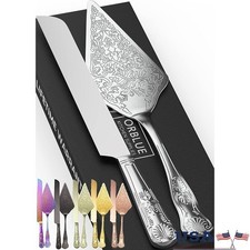 Elegant Stainless Steel Cake Knife Server Set Wedding Cake Cutting Tools Gift