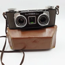 Kodak Stereo Camera Vintage Antique with Case Strap 35mm Untested