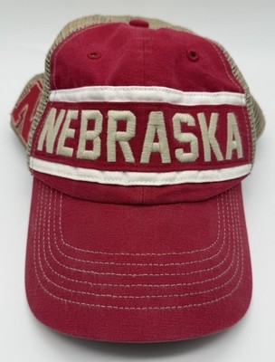 Nebraska Huskers Cornhuskers Spell Out '47 Brand Trucker Snapback Mesh Hat Cap
