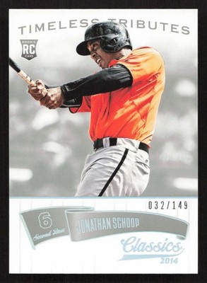 2014 Panini Classics Jonathan Schoop Timeless Tributes Silver #/149 RC #176