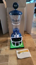 Modelo Beer Tube Drink Beverage Dispenser 128 Ounces NFL  Helmet Bar Tabletop 