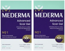 Mederma Advanced Scar Gel 1x Daily Reduces The 1.76 Ounce Pack of 2 , Clear