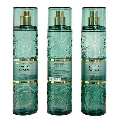 Bath & Body Works LOST IN SANTAL Fine Fragrance Mist 8 oz (3-PACK)