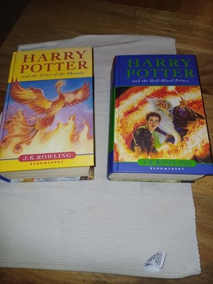 Harry Potter First Editions Bloomsbury Order of the Phoenix & Half Blood Prince