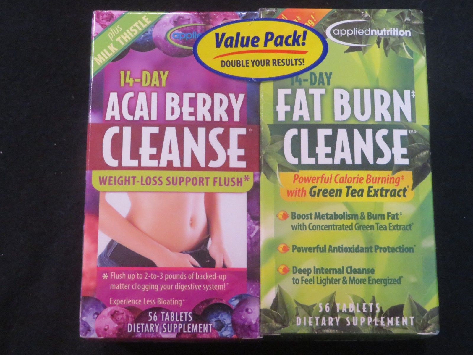 Applied Nutrition 14-Day Acai Berry Cleanse & Fat Burn Cleanse 56 ...